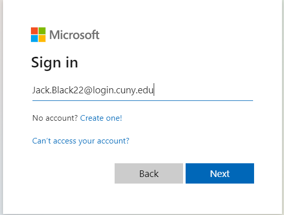 Microsoft Teams Sign-in Screen
